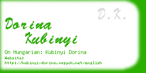 dorina kubinyi business card